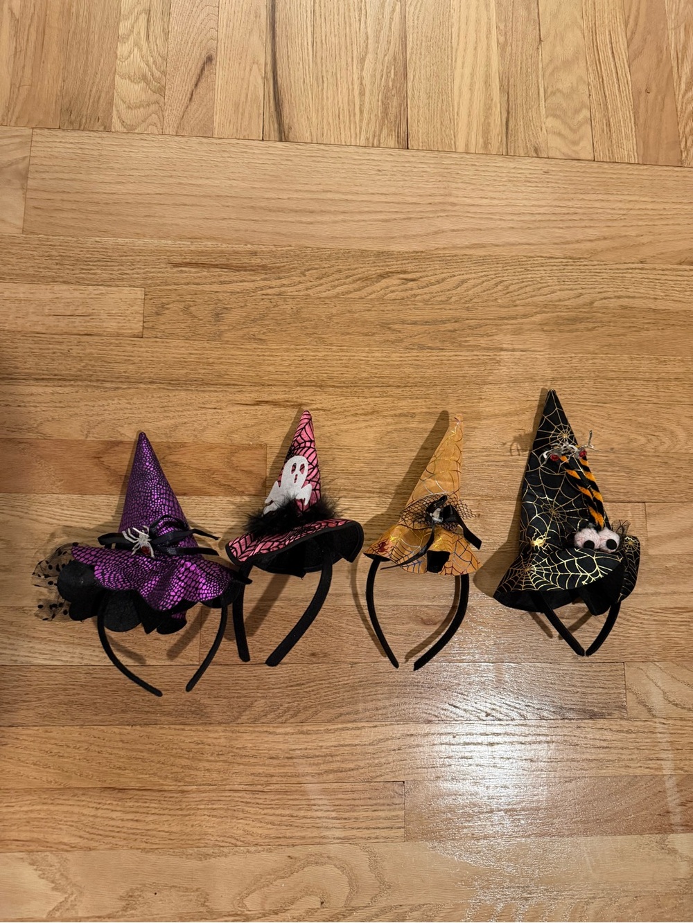 Kids/adults Halloween Witch Hat Headband - Purple, Pink, Orange, Black- 4